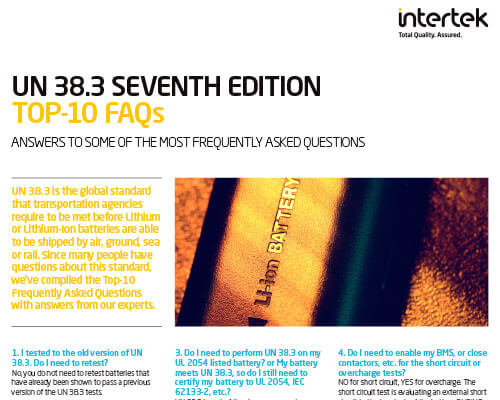 Top-10 FAQs about UN 38.3 7th Edition