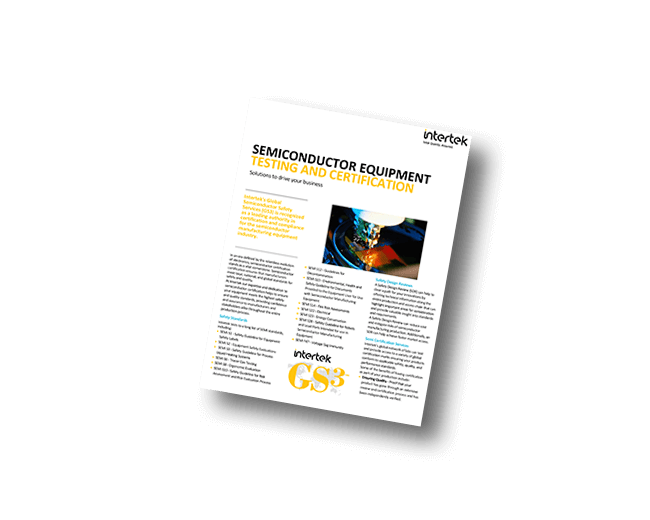 Semiconductor Equipment Testing and Certification fact sheet